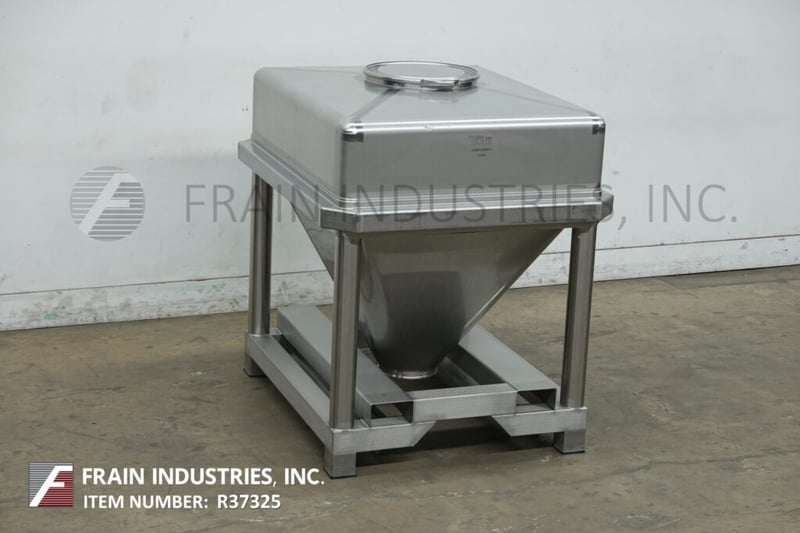 30 cu.ft., Tote Systems, 850 liter 316 Stainless Steel tote/bin, 42" wide x 50" long x 52" deep vessel