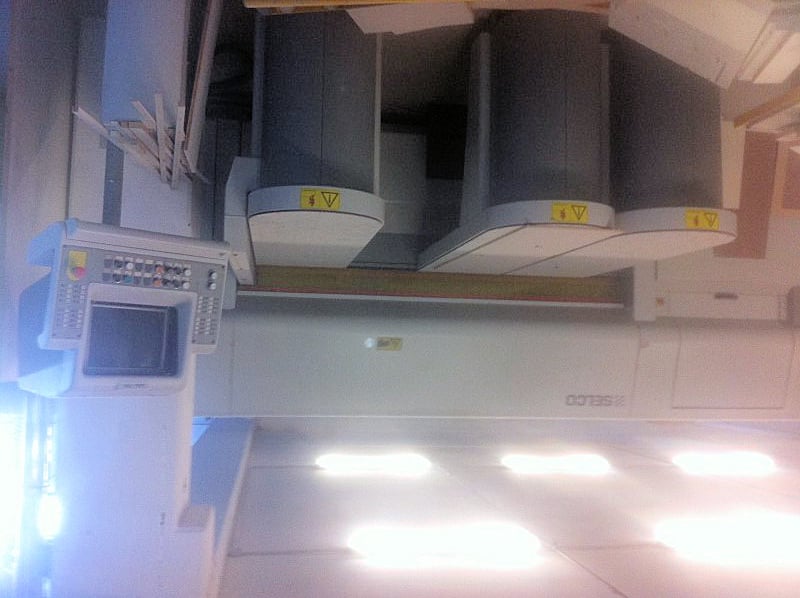 Selco #WNA-600, Angular Panel Saw System, 173.2" Rip capacity, 86" crosscut capacity, 4.8" saw blade