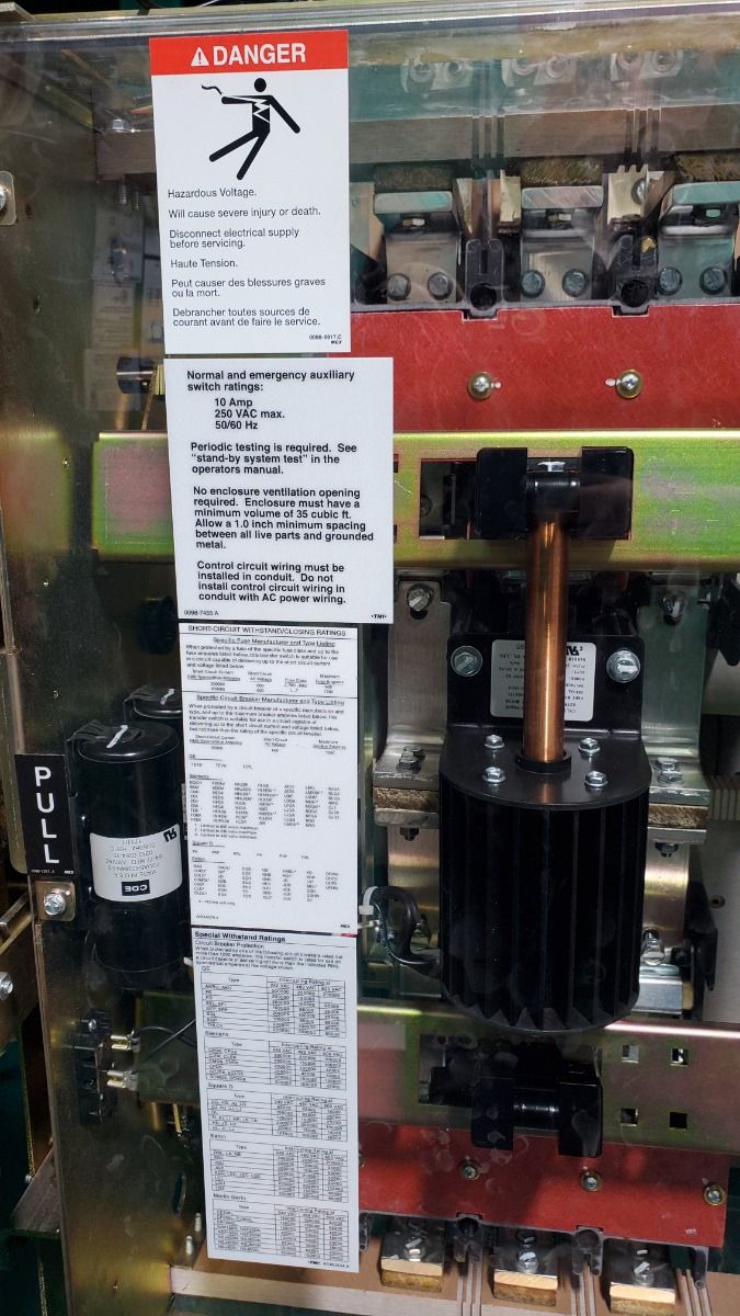 400 Amp. Cummins BTPCC-1758916, Bypass/isolation Automatic Transfer ...