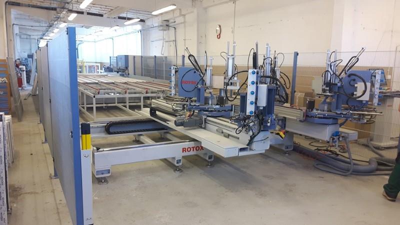 Rotox MK-504, Window Line, 3000 mm L x 2500 mm width welding, 125 mm profile height, 140 mm profile width