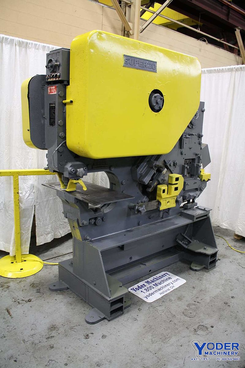 6" x 6" x 1/2" Peddinghaus #210-SUPER-20, ironworker, 105 Ton, 20" throat, shearing, notcher, 10 HP, 2