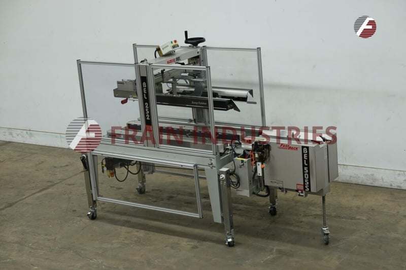 Belcor #505/252TB, semi-automatic case erector packer & uniform, top & bottom case taper, 5-25 cases/minute