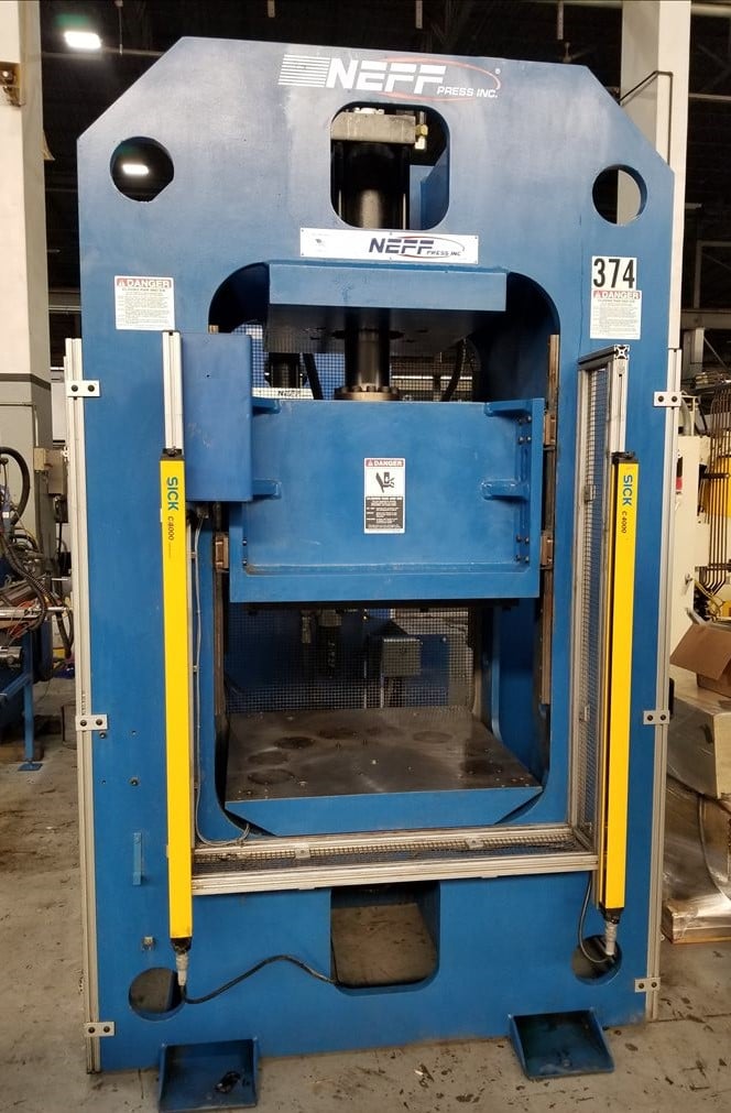 75 Ton, Neff, rail guided straight side down-acting hydraulic press, 2012, S43891
