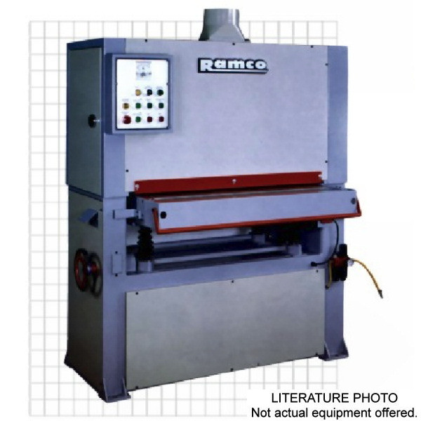 37" x 75" Ramco DW900P, wide belt sander, 7" diameter rubber covered contact snadeing roll, 2