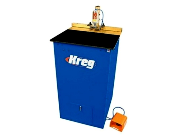 1 Spindle, Kreg #DK-1100-FE, pocket hole boring machine, single spindle, 1.5 HP, 40" table top, 3/8" diameter
