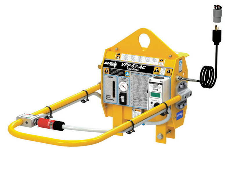 500 lb. Anver VPF57AC, vacuum lift, 9.25" diameter inline pad, 2022