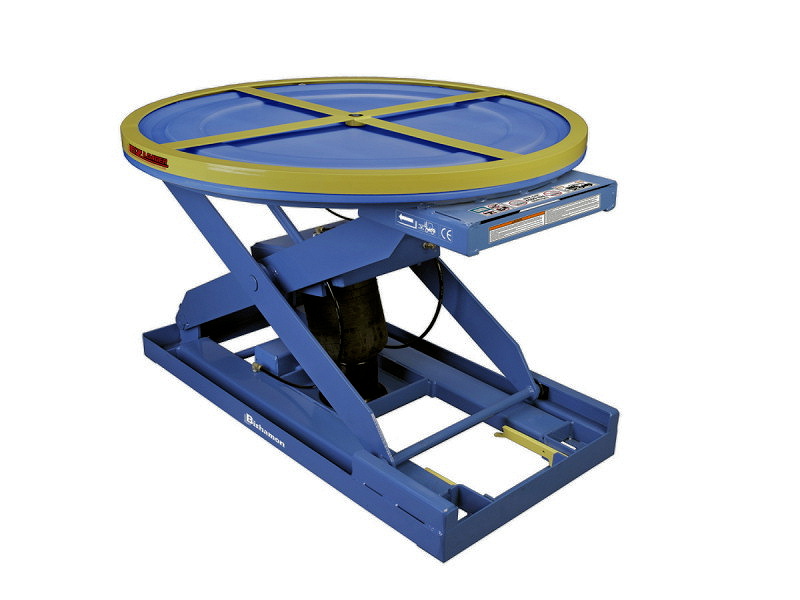 3500 lb. Bishamon EZ-LOADER, scissor lift, 10-1/2" lowered height, 21-1/4" travel, 30" rasied height, 43"