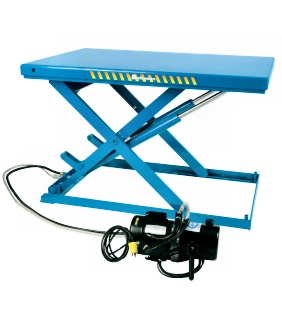 4400 lb. Bishamon LX-200WM, scissor lift, 45-1/2" x 61-1/2" platform, 4.3" lowered height, 35.1" tavel, 39.4"