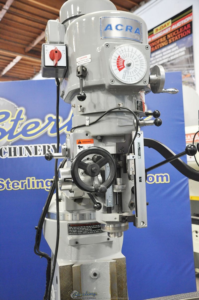 Acra LCM50MILLPWR2AX, CNC Vertical Bed Mill, 9" x 50" table, 36" x