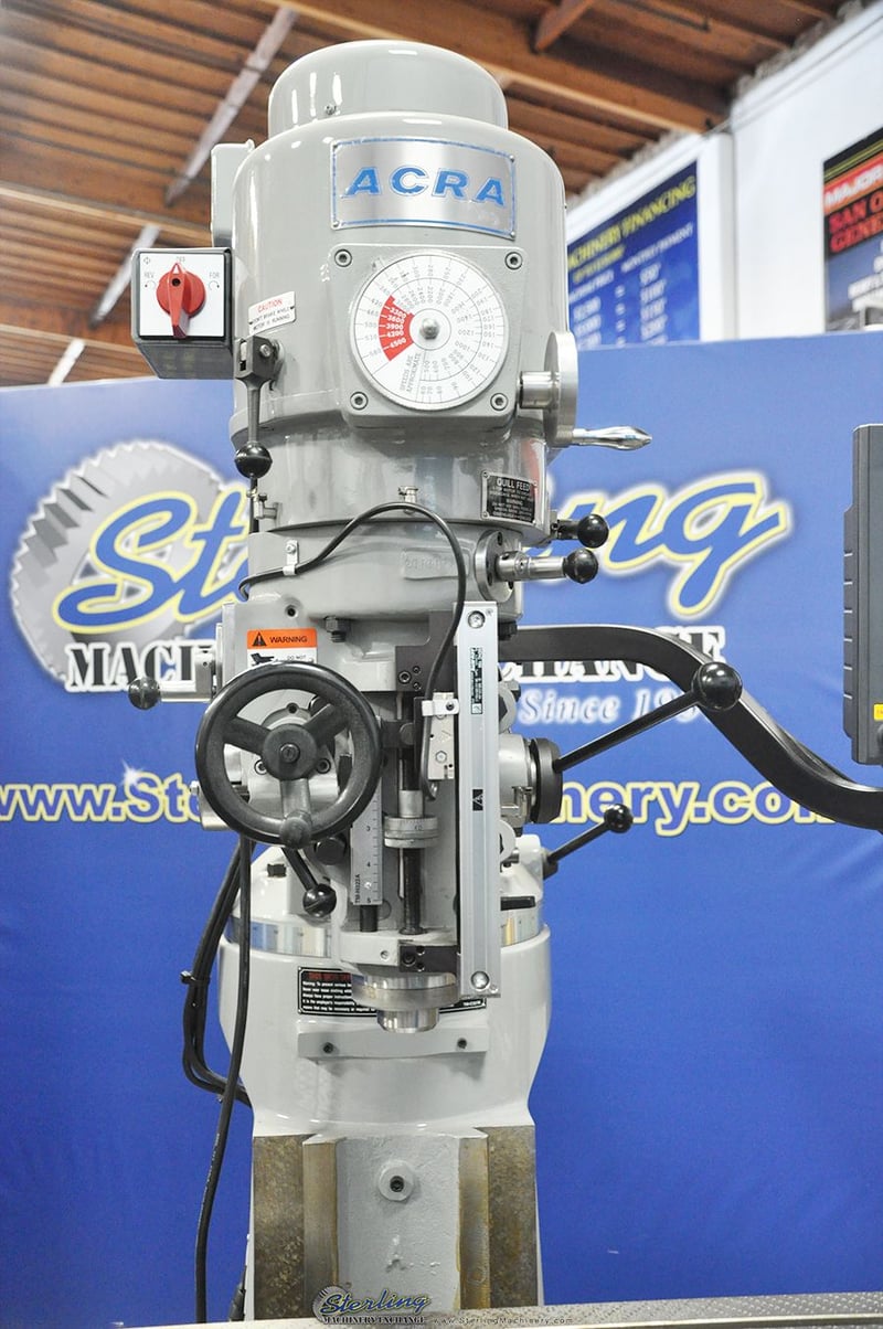 Acra LCM50MILLPWR2AX, CNC Vertical Bed Mill, 9" x 50" table, 36" x