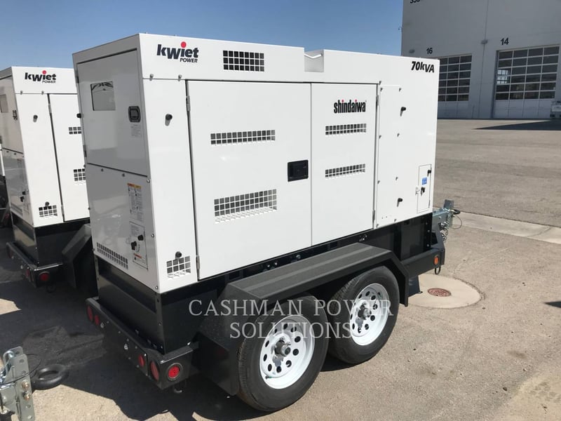 61 KW Shindaiwa DGK70F, Mobile Generator Set, Diesel, 1800 RPM, 480V