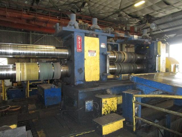72" x .5" Braner slitting line, 74" width, 76" OD, 20"-24" ID, 120-250 FPM