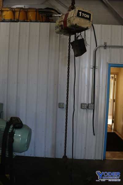 1 Ton, Coffing #EC-2032.3, hi-speed electric chain hoist, 6' lift height, 32 FPM, #73084