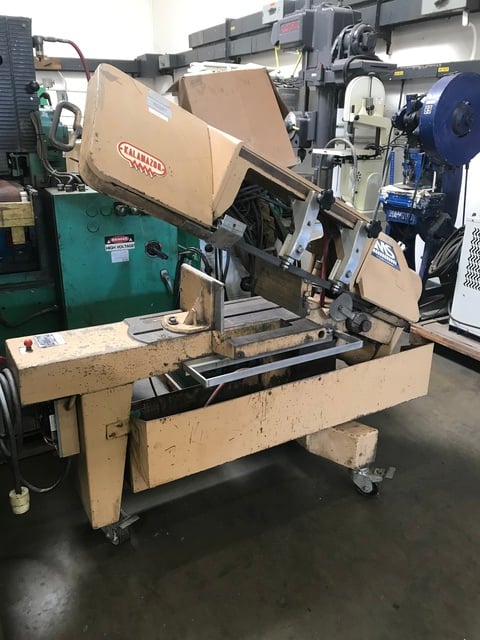 9" x 16" Kalamazoo #H9AW, horizontal bandsaw, 1" x 10'10-1/2" blade, 1 HP, Material Length Stop, Coolant