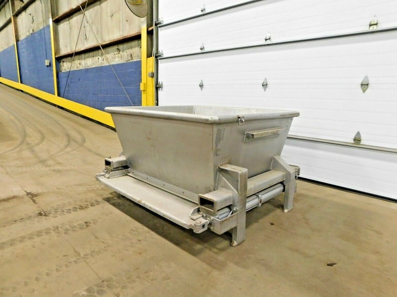 Stainless Hopper w/Pneumatic Slide Out Bottom Gate for Sale | Surplus ...