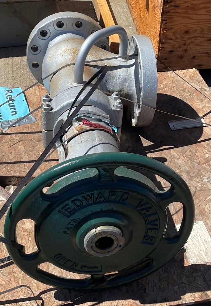 6" Rockwell Edwards steam stop globe valve, full stellite trim, 900 lb