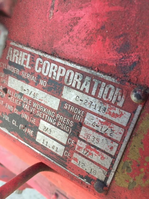 Ariel #JGE/2, compressor, s/n F-9997 for Sale | Surplus Record