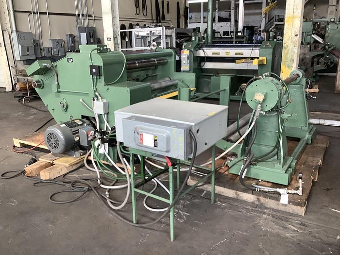 Stanford #212-HD, 40" heavy duty single shaft center rewind slittler rewinder, reconditioned