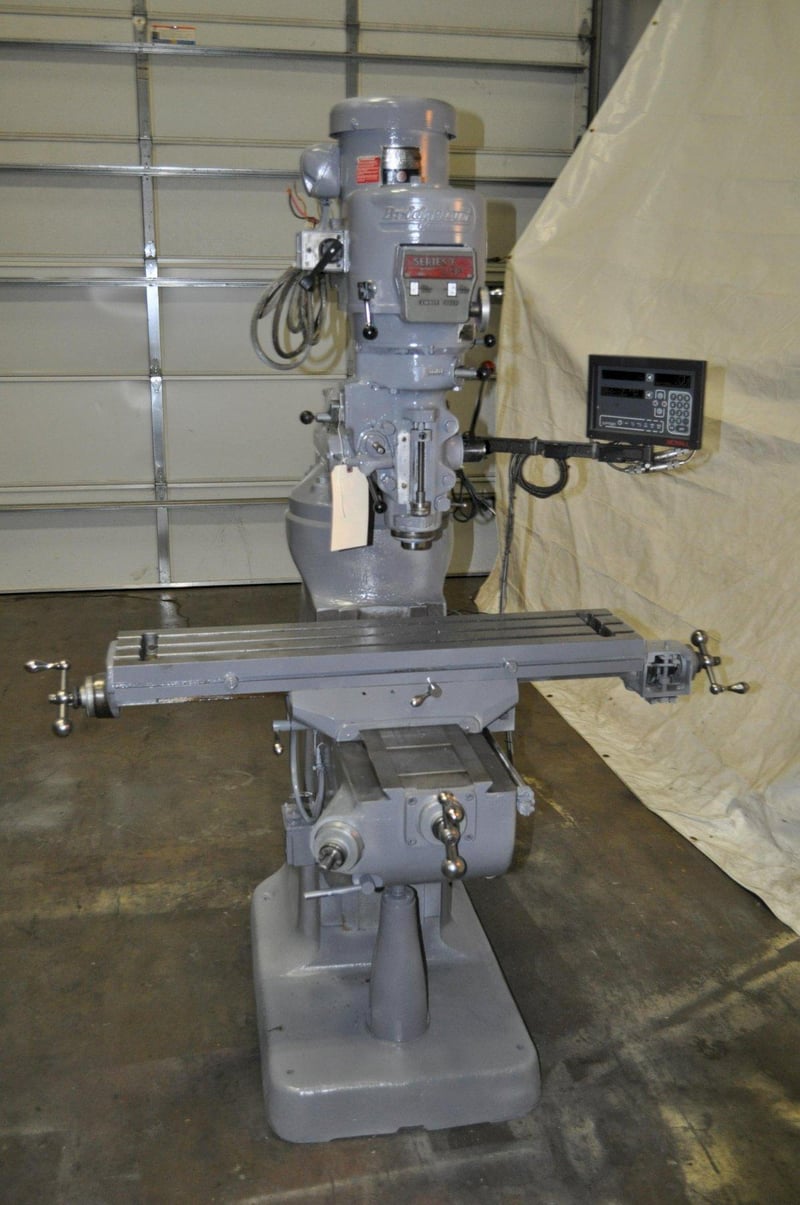 Bridgeport 2J, vertical mill, 9" x42" tbl., 2 HP, 604200 RPM, 30" X
