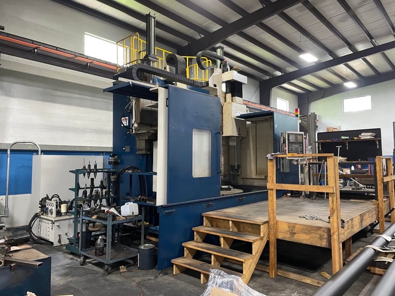 HNK #20/25, vertical boring mill, Fanuc 18i, 79" table, 99" swing, 71" under rail, 12 ATC, 2012