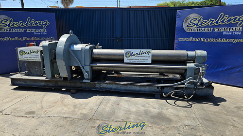 8' x 5/8" Webb #9L-1208, initial pinch power roll, 12" roll diameter, 6-12 FPM, air drop end, power rear roll