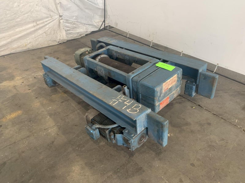 5 Ton, Demag, Top Running Trolley Hoist, 56" trolley gauage, approx 25' lift, Stock # 0311722