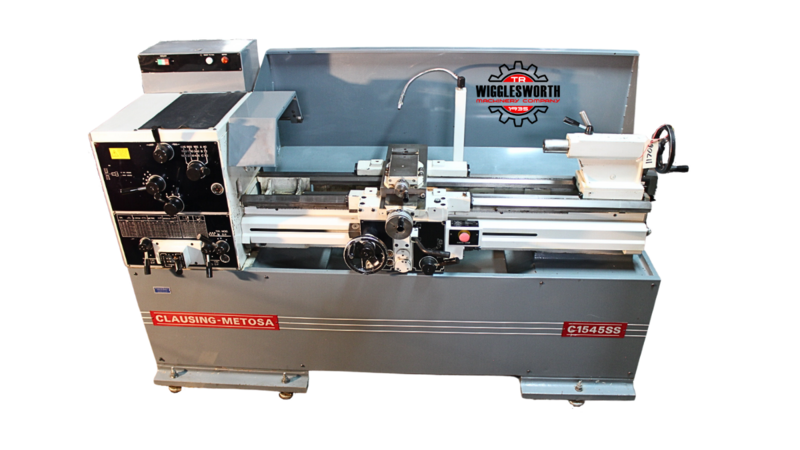 15.7"/23.62" x 45" Clausing Metosa #C1545SS, gap bed engine lathe, 2.05" bore, D1-6