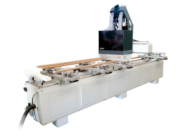 Comeva #G-300, Door Frame CNC Machining Center, 4-axes, 118.1