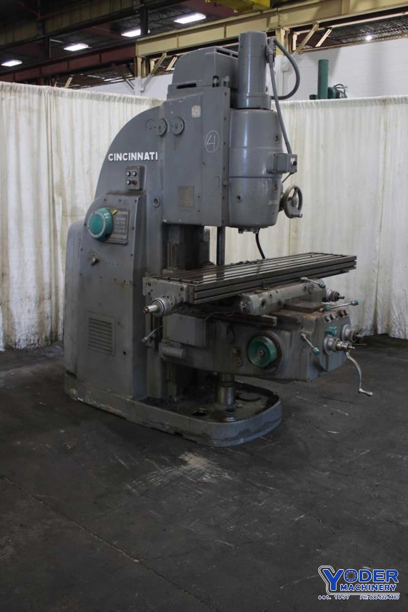 Cincinnati #415-15, vertical mill, 16-1/4" x79-3/4" table, coolant, power draw bar, #75370