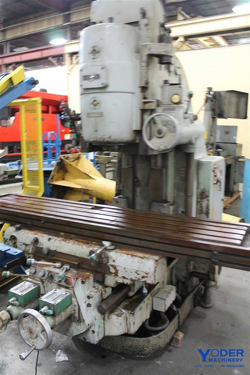 Cincinnati #420-16, vertical mill, 16-1/4" x79-3/4" table, 18" throat, coolant, #50NT, #61818