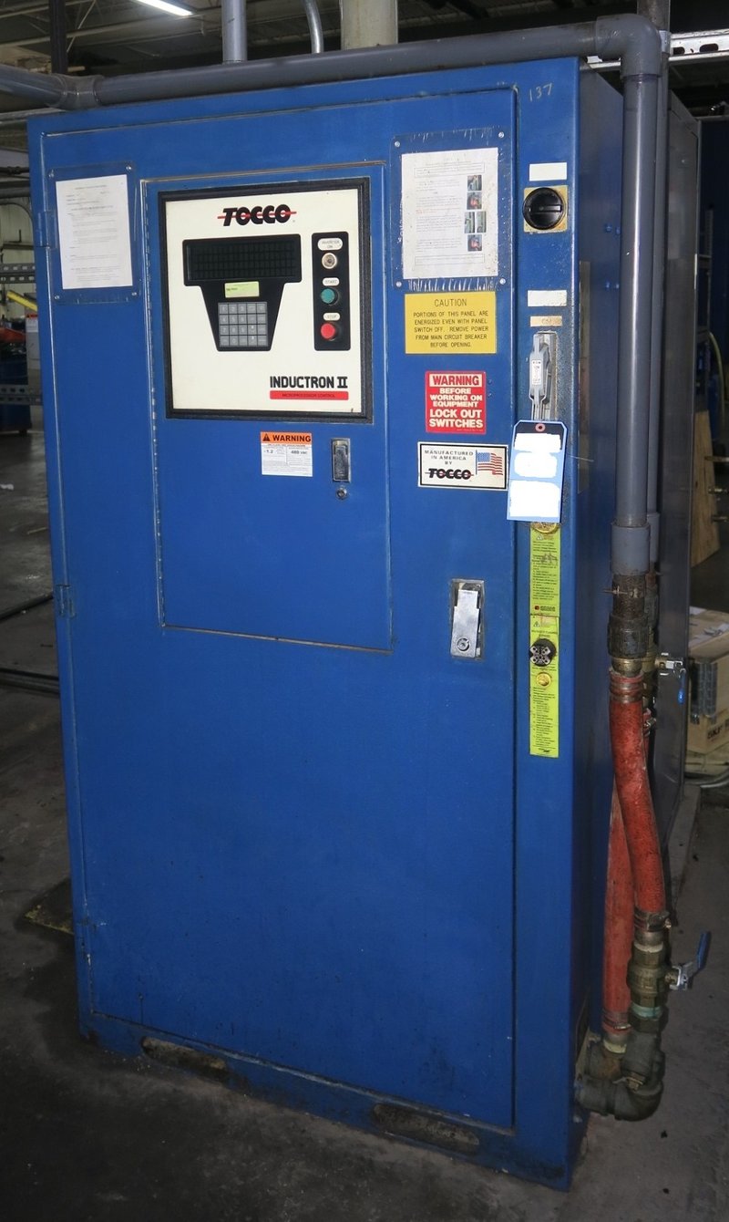 150 KW Tocco #Inductron-II w/Heat Station, 3/10 kHz, Stainless Steel water system spare parts