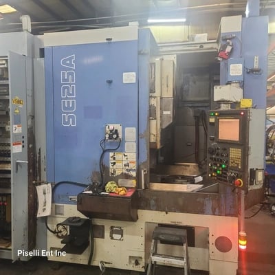 Mitsubishi #SE25A, CNC gear shaper, 10" dia. capacity, Fanuc 21iMB pendant Control, 2008