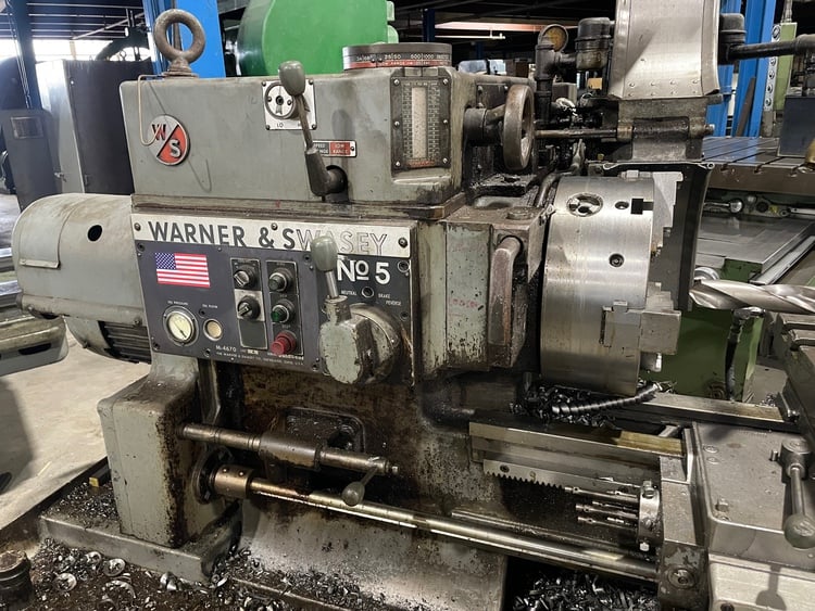No. 5 Warner & Swasey, M4670, ram type turret lathe, 20