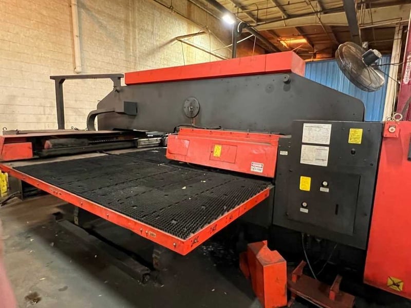 50 Ton, Amada, turret punch, 58 station, 4 automatic index, 52