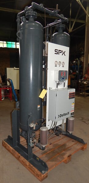 400 scfm, SPX-DELTECH #RP400, externally heated desiccant air dryer, 100 psig