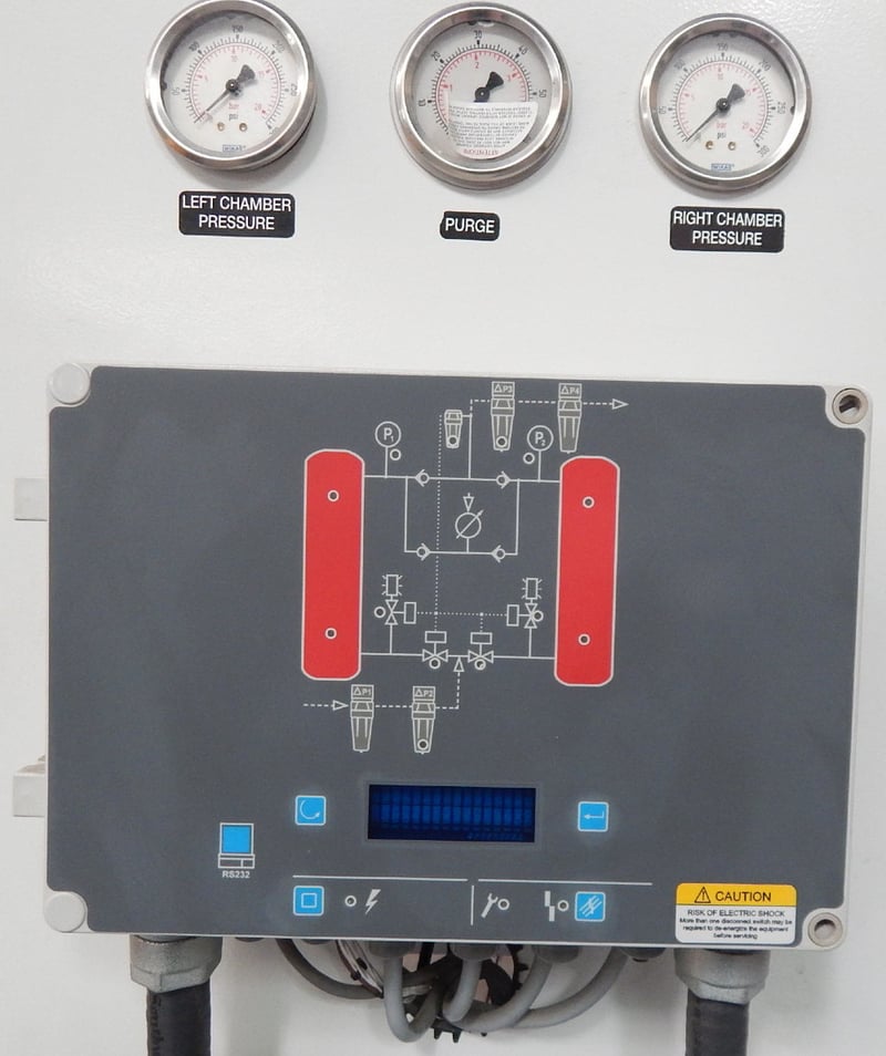 400 scfm, SPXDELTECH RP400, externally heated desiccant air dryer