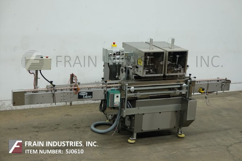 Lakso #300, automatic, inline, Stainless Steel, twin head, cotton inserter, rated from 25-300 containers per