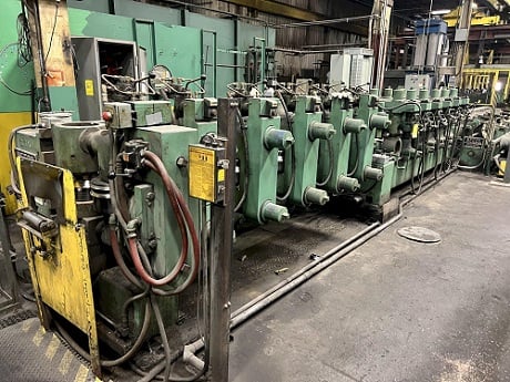 Meeco #12-12-TPVC, SIZE hd3, 12 roll 2 plane rotary bar straightener, 180 FPM