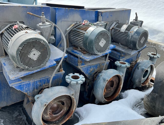GIW cyclone feed pumps, 6x4, 30 HP Toshiba motor, Ni-hard casing & internals (6 available)