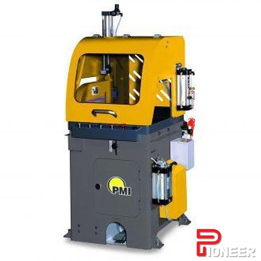 18" PMI #PMI-18, miter upcut saw, 5.905" cut capacity, 7.5 HP, 3200 RPM, 4.33" H x 11.81" width sawing dims