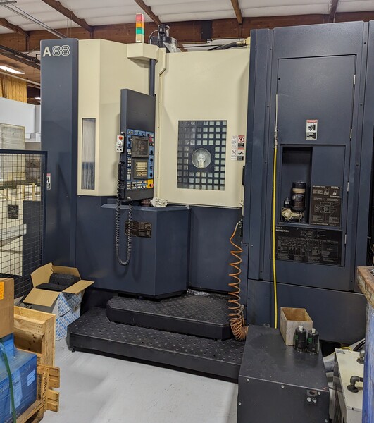 Makino #A88, 4-Axis FMX CNC horizontal machining center