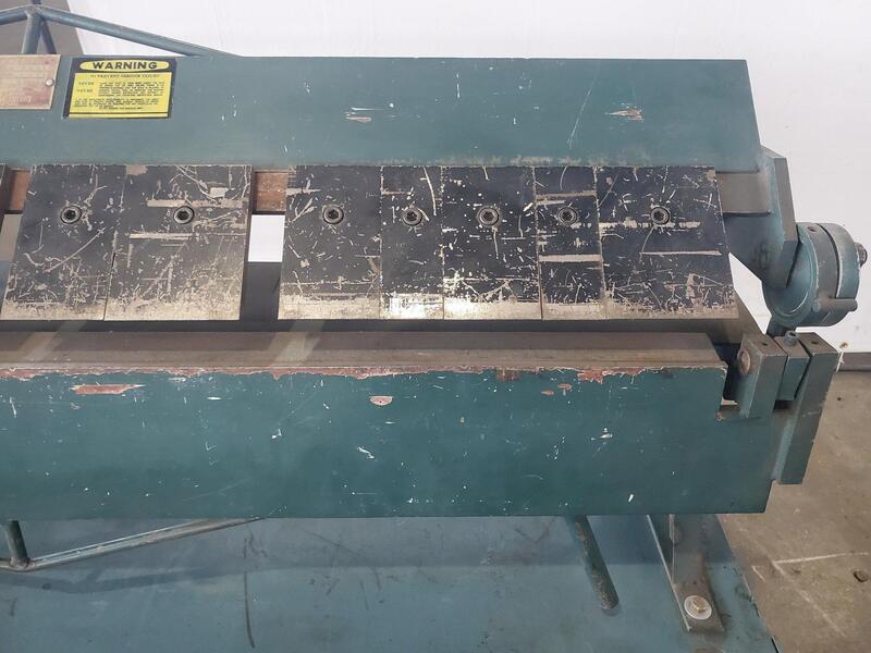16 gauge x 4' Enco #130-5061, finger brake press For Sale 16 gauge x 4' Enco #130-5061, finger brake press For Sale