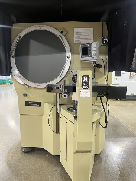 30" Jones & Lamson #Epic-130, comparator, 6" x30"table w/power elevation & traverse