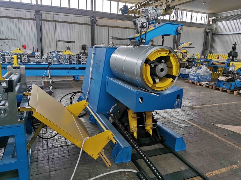 20000 lb. Macring Machinery V-type coil car, 10000 Kg, floor standing ...