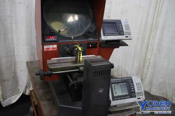 14" Starrett Sigma #HB350, comparator, 15.35" x5" table area, 10x lens, 1° gradulations, #76431