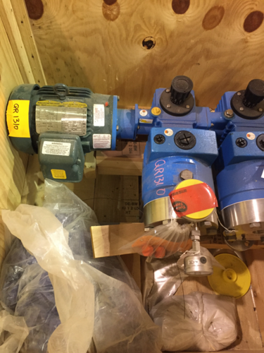 Lewa #LDB3, Metering pump, Size M910S/52, Flow 4.13, S/N 261787, Baldor motor, 1 HP, 1765 RPM