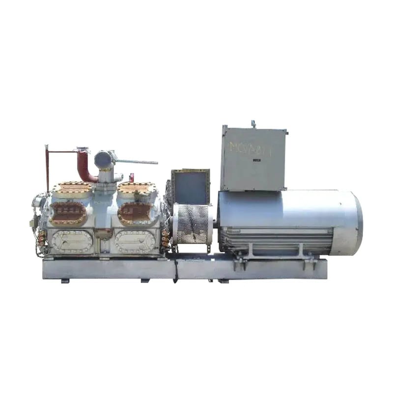 250 HP Sabroe SMC 116L, Reciprocating Compressor Package, Semi-Hermetic Driven, 2300/4160 V, 150 TR, 1986