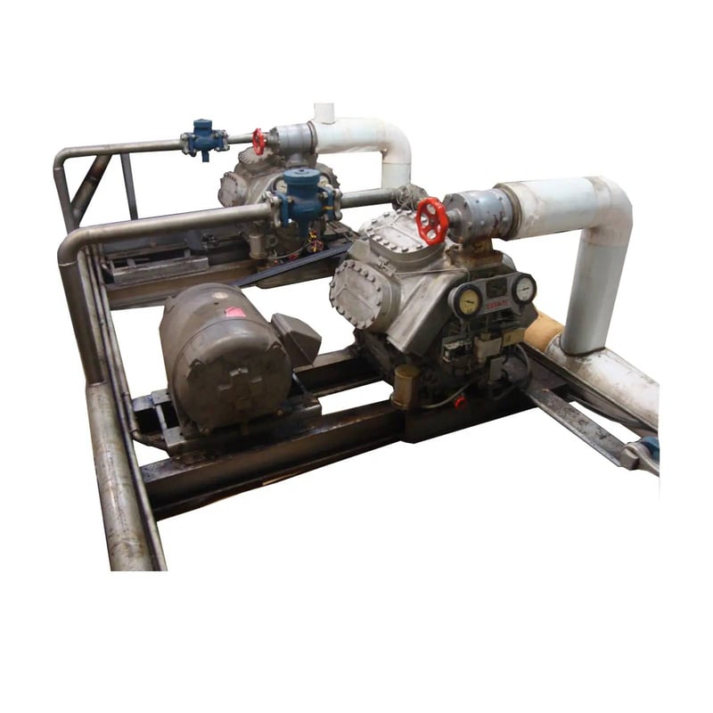 Sabroe SMC108L, Bare 8-Cylinder Reciprocating Compressor, Semi-Hermetic Driven, Compressor only, 1500 RPM