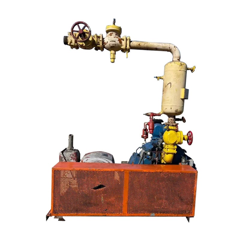 100 HP Vilter 448, 8-Cylinder Reciprocating Compressor Package, Belt Driven, 230/460 V, 1200 RPM, 309 CFM