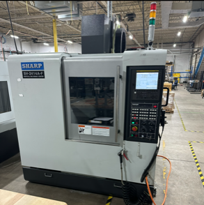Sharp #SV-2414A-F, CNC vertical machining center, 16 automatic tool changer, 24" X, 14" Y, 18" Z, 8000 RPM